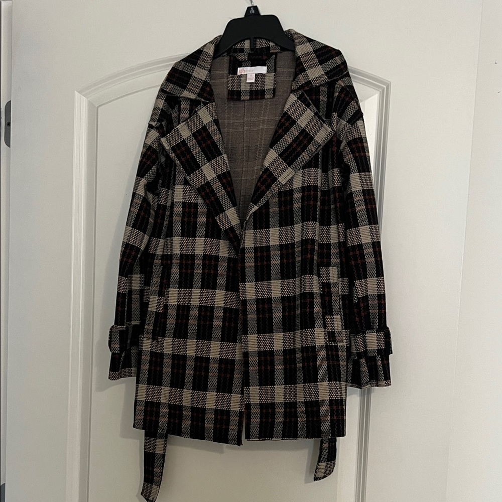 Plaid Girl’s Jacket - Black and Brown by GB girls